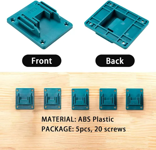 Miniatura 4 de Soporte de montaje para brocas compatible con taladros Makita de 18V de iones de litio, herramientas de ABS resistentes para colgar en la pared