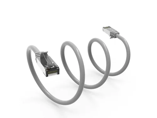 Cable Ethernet Cat8 de 1 pie Serie Slim 2GHz, 40G, S/FTP - Cable de conexión SFTP blindado de 40 Gbps 2000 Mhz, cable Cat8 RJ45 en pared, exterior