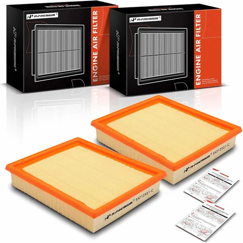 A-Premium Filtro de aire de motor de 2 piezas compatible con Nissan Pathfinder 2021-2023 e Infiniti QX60 2022-2023, 3.5L, repuesto # 16546-6TA0A,