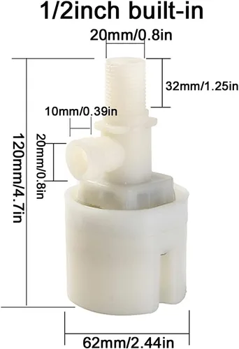 Miniatura 4 de Válvula de flotador de 1/2 pulgada, la caja de control de nivel de agua es una versión mejorada de la válvula de flotador tradicional, utilizada