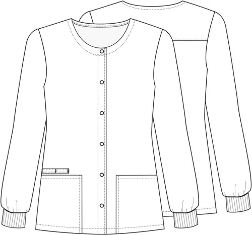 Miniatura 7 de Cherokee Impresiones Mujeres Calentamiento Scrubs Chaqueta Snap Front CK301
