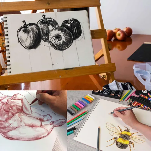 Miniatura 7 de U.S. Art Supply Cuaderno de bocetos encuadernado en espiral superior de 11 x 14 pulgadas, paquete de 2, 100 hojas cada una, 60 libras (100 gsm), sin