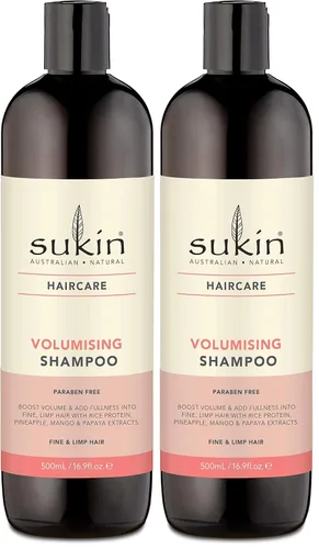 Miniatura 4 de Sukin Champú voluminizador, sin sulfato, ligero, champú fortalecedor para cabello fino, ingredientes limpios, aroma a mango, 16.91 onzas líquidas