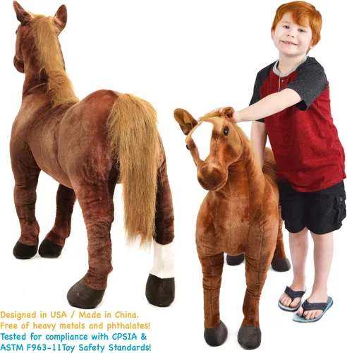 Miniatura 6 de TigerHart Thorsten The Thoroughbred Horse - Poni de peluche grande de 3 pies
