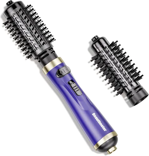 Beautimeter Cepillo secador de pelo, cepillo secador giratorio con cepillos de 2 pulgadas y 1.5 pulgadas, estilizador de aire caliente 3 en 1 y
