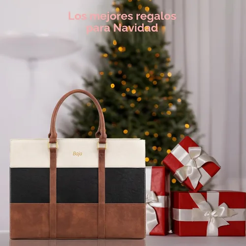 Miniatura 9 de LOVEVOOK Bolsa para laptop para mujer, bolsas de trabajo de 15.6 pulgadas para mujer, bolsa de cuero vintage para laptop, bolsas impermeables