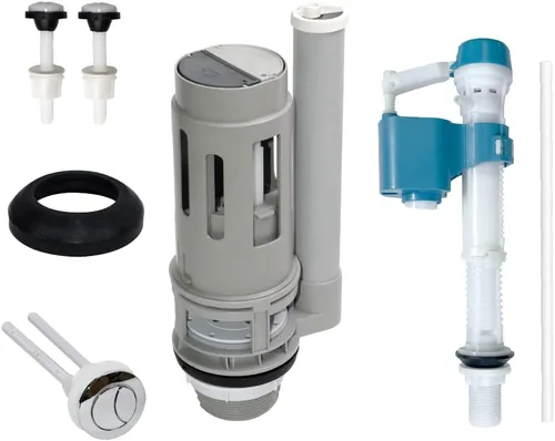 Kit de reparación de válvula de descarga doble de 2 pulgadas para inodoro de 2 piezas, apto para Kohler, American Standard y más. Incluye válvula de