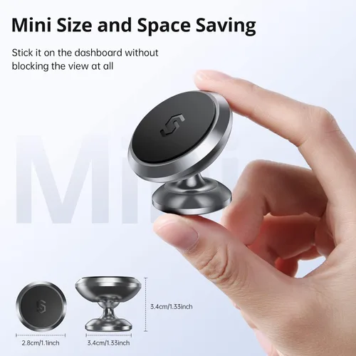 Miniatura 3 de SYNCWIRE Soporte magnético para teléfono de automóvil, para salpicadero, imanes fuertes ajustables de 360°, soporte para teléfono celular