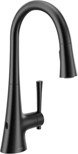 Miniatura 15 de Moen Kurv Spot Resist Stainless Collection 9126SRS - Grifo de cocina desplegable de una manija con refuerzo de potencia y reflejo Acero inoxidable
