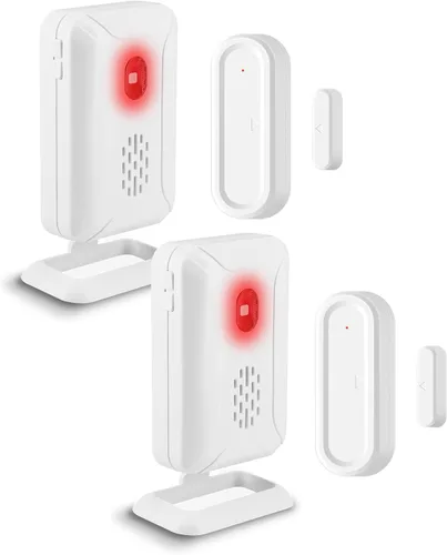Miniatura 16 de Alarmas de puerta cuando se abre, GreenCYCLE - Campanillas de puerta cuando se abre la puerta con volumen ajustable de 4 niveles, rango de 600 pies