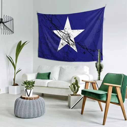 Miniatura 3 de LIFANGMI Bonnie Blue Flag Texture Effect Tapestry Wall Hanging 60x40 Inch Bedroom Living Room Dormitory Home Decoration Wall Tapestry