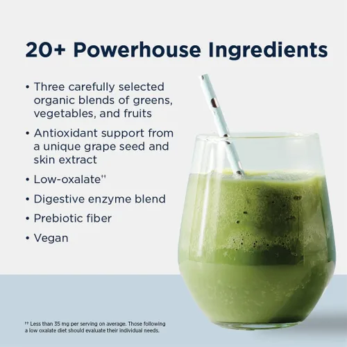 Miniatura 2 de Designs for Health EssentiaGreens and Reds (sin sabor, 30 porciones), superalimento vegano en polvo con espirulina, col rizada, manzana y más