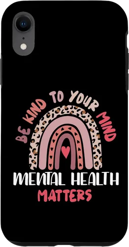 Miniatura 24 de iPhone 16 Mental Health Matters Rainbow Be Kind To Your Own Mind Case