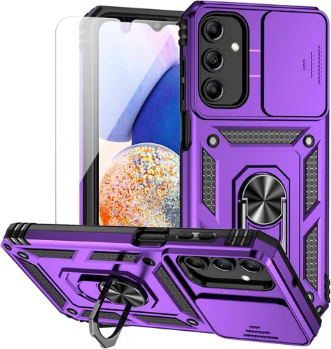 Miniatura 14 de Funda para Samsung Galaxy A15 5G con cubierta para lente de cámara, protector de pantalla HD, doble capa de grado militar, probada contra caídas