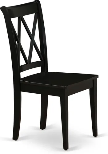 Miniatura 12 de East West Furniture AMCL3-BCH-W - Juego de mesa de comedor de 3 piezas contiene una mesa de cocina redonda con pedestal y 2 sillas de comedor, 36 x