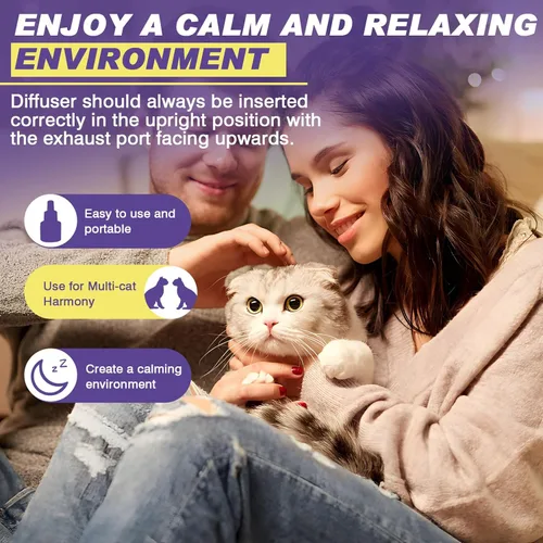 Miniatura 6 de Cat Calming Diffuser Refills, 8 Pack Pheromones for Cats Refill Long-Lasting 240-Day Supply Pheromone to Calm Cat Soothing Anxiety Stress 48