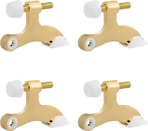 Miniatura 18 de OBTANIM - Paquete de 8 topes de puerta con bisagra de alta resistencia, topes de puerta ajustables de metal con puntas de goma para parachoques