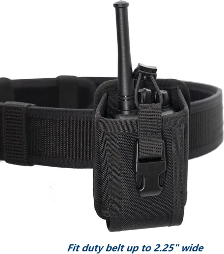 Miniatura 4 de TACNEX Funda de radio universal de dos vías, soporte de radio, bolsa para walkie talkies, funda táctica de nailon con correa Molle, clip de cinturón