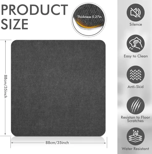 Miniatura 2 de Almohadillas reclinables para suelos de madera dura, pinzas reclinables antideslizantes, almohadillas para muebles para alfombras, tapete Gris
