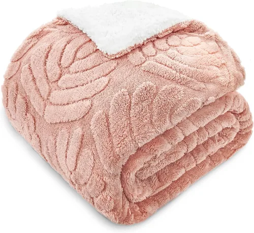 Miniatura 9 de Whale Flotilla - Manta de forro polar Sherpa tamaño King para cama, 90x104 pulgadas, mantas reversibles ligeras para todas las estaciones, suaves