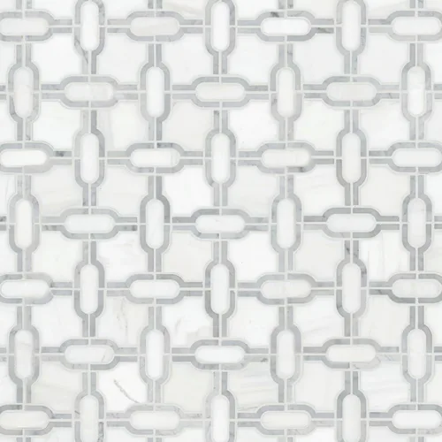 Miniatura 35 de MSI Verona Patrón Dorado 12 pulg. x 12 pulg. Azulejo de Mosaico de Mármol Montado en Malla para Pared de Baño, Piso, Salpicadero de Cocina y Verona