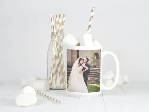 Miniatura 7 de Taza de café personalizada de 15 onzas Taza personalizada con foto, logotipo o nombres impresos en ambos lados Taza personalizada, taza de té