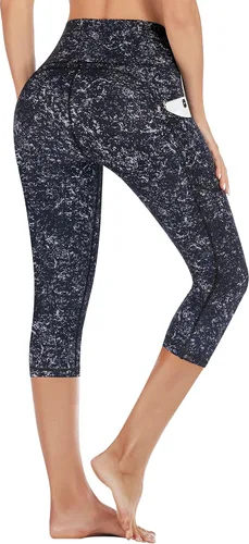 IUGA High Waisted Yoga Pants for Women with Pockets Capri Leggings for Women Workout Leggings for Women Yoga Capris