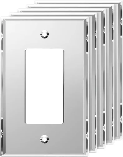 Miniatura 10 de LIDER Placa de Pared Decorativa de Acrílico Reflectante, Placa de Interruptor de Luz Espejada, Cubierta de Tomacorriente de Plexiglás, Vidrio Dorado