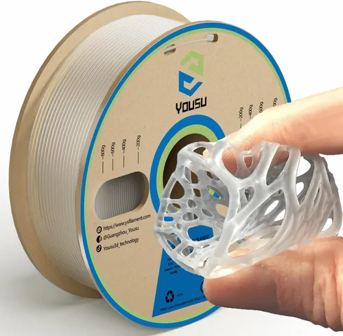 Miniatura 8 de Yousu Filamento de TPU 1.75mm, Filamento Flexible TPU95A, Filamento Suave para Impresora 3D, Filamento de Impresión 3D TPU Negro, Carrete de 1kg