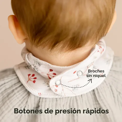 Miniatura 8 de KeaBabies 8 unidades de baberos orgánicos tipo bandana para niñas - Baberos tipo triángulo súper absorbentes para bebés que babean y están