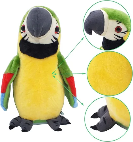 Miniatura 2 de Loro parlante, repite lo que dices, juguete electrónico de peluche para niños y niñas