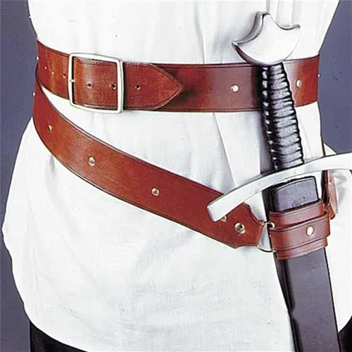 Miniatura 15 de BLESSUME Cinturón medieval de caballero con espada rana funda de estoque, soporte de vaina de estoque, 1 unidad