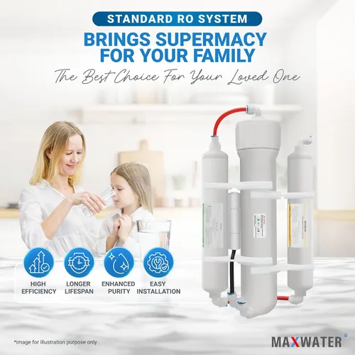 Miniatura 5 de Max Water Sistema de filtro de agua de ósmosis inversa portátil de 3 etapas, sistema de filtración de agua RO de 50 GPD para acuario, plantas