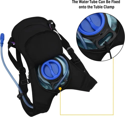 Miniatura 4 de Mochila de hidratación Roptat con bolsa de agua de 2L - Mochila de agua ligera con bolsa de agua para mujeres, hombres, correr, montar, andar