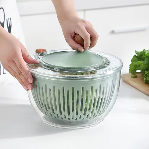 Miniatura 2 de Molinillo de ensalada, lechuga de tamaño mediano y colador, lavadora multiusos con tapa, 160 onzas