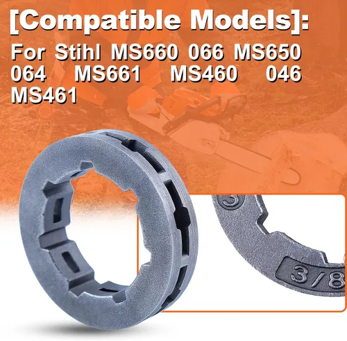 Miniatura 3 de Piñón de llanta 3/8 7T para Stihl MS660 066 MS650 064 MS661 MS460 046 MS461# 68210, rueda dentada