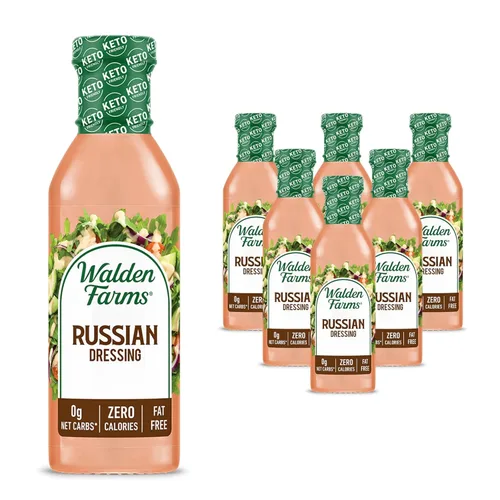 Miniatura 18 de Walden Farms Vinagreta de Tomate Seco al Sol – Aderezo sin calorías, bajo en carbohidratos, apto para dieta keto, vegano, sin azúcar con rico sabor