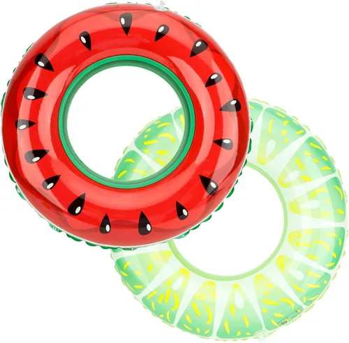 Miniatura 6 de Tubos de piscina, flotadores inflables para piscina, tubos interiores para piscina, pintura de frutas de verano, tubos flotantes, tubos de natación