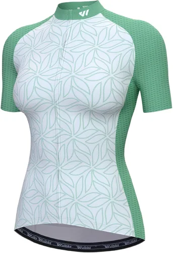 Wulibike Camiseta de ciclismo para mujer, manga corta, camisetas de bicicleta para mujer, camiseta de ciclismo con tres bolsillos