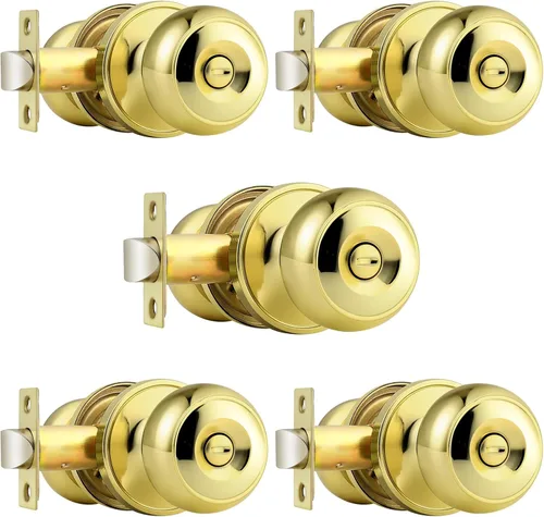 Miniatura 11 de Probrico - Pomo de puerta de bronce aceitado, perillas interiores de bronce para baño, perillas de privacidad para puerta de dormitorio con Bronce