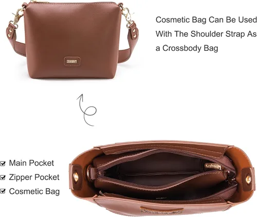 Miniatura 5 de Wrangler Bucket Bag for Women Large Crossbody Bags with Extra Guitar Strap