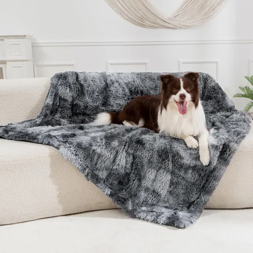 Miniatura 16 de gogobunny Manta impermeable para perros para perros grandes, gatos, cachorros, manta reversible de piel sintética para mascotas, lavable, protección
