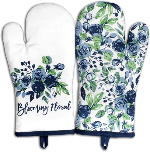 Miniatura 5 de AMOUR INFINI Juego de 1 guantes para horno acolchados con lazo para colgar, antideslizantes, resistentes al calor, lavables y reutilizables