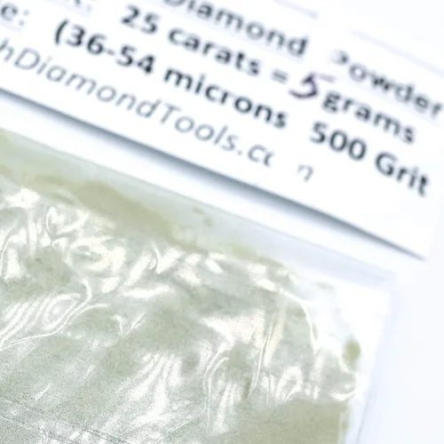 Miniatura 4 de TechDiamondTools Polvo de diamante para pulir vidrio, cuarzo, mármol, piedra, piedra, parabrisas, travertino, grano 500 – 36-54 micrones – 25