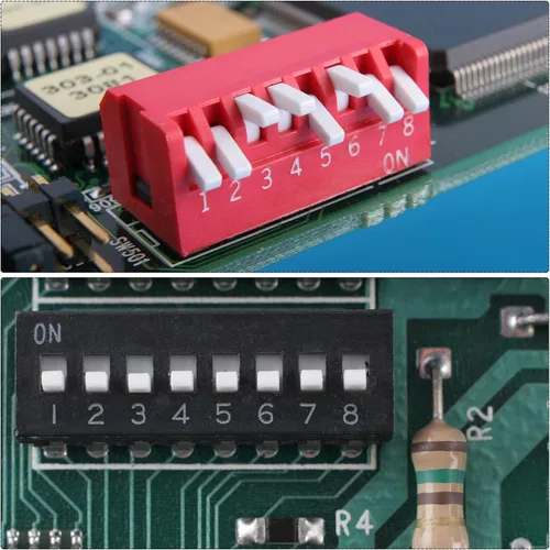 Miniatura 4 de uxcell 20 unids negro DIP interruptor 1 2 3 4 posiciones 0.100 in echada para circuito placas de pan PCB