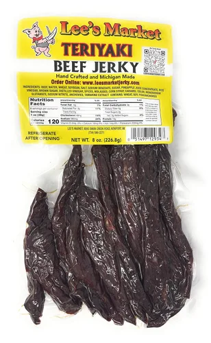 Miniatura 20 de Lee's Market Carne seca de rábano picante - Suave y tierna - Bocadillo saludable bajo en carbohidratos y sin gluten - Apto para paleo y keto