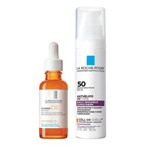 Miniatura 15 de La Roche-Posay Suero puro de Vitamina C al 12% para cara con ácido hialurónico y ácido salicílico, suero facial hidratante, aumenta la luminosidad