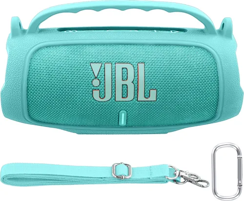 Miniatura 22 de Funda de silicona compatible con JBL Charge 5 Altavoz Bluetooth portátil impermeable (Cubierta de silicona rosa)