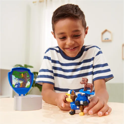 Miniatura 2 de Paw Patrol, Big Truck Pups Chase Figura de acción con dron de rescate con clip, cápsula del centro de comando y amigo animal, juguetes para niños