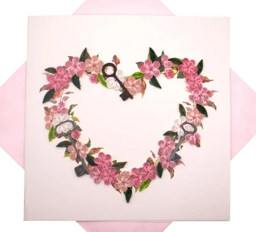 Miniatura 9 de GREENHANDSHAKE Una sinfonía de rosas, tarjeta de felicitación artística quilling para cumpleaños, día de San Valentín, día de la madre, aniversario